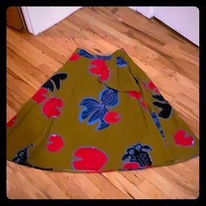 Below the knee A-line skirt